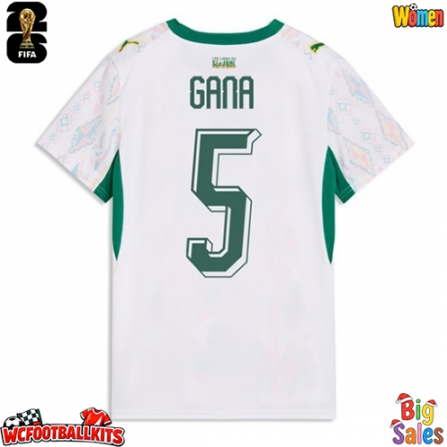 Senegal Idrissa Gueye #5 Replica Home Stadium Shirt for Women World Cup 2026 Short Sleeve